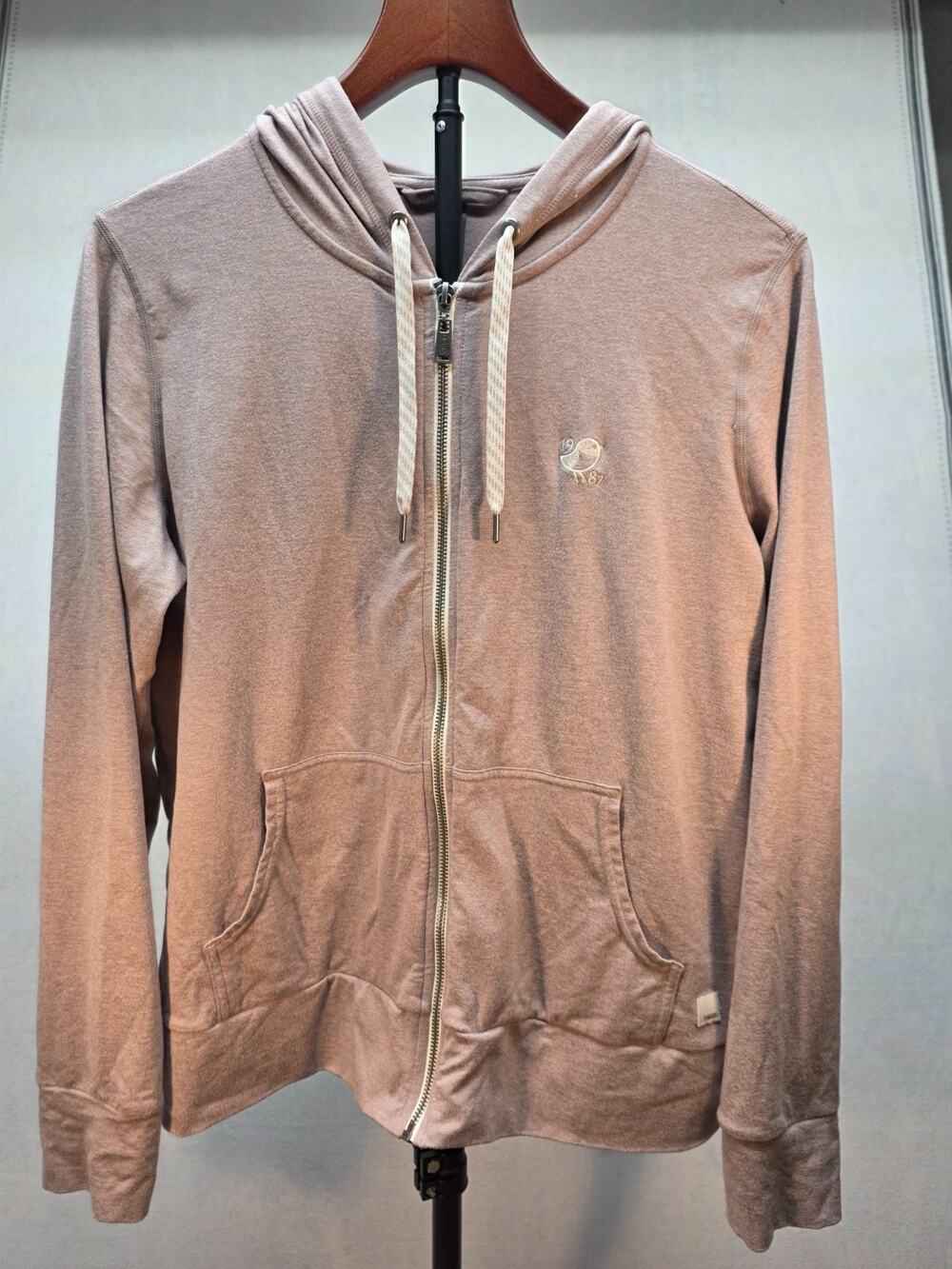 Vuori Halo Performance Hoodie 2.0 Women DreamKnit Full Zip Mauve Heather Medium